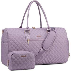 Duffle Bag with Shoe Compartment, Light purple